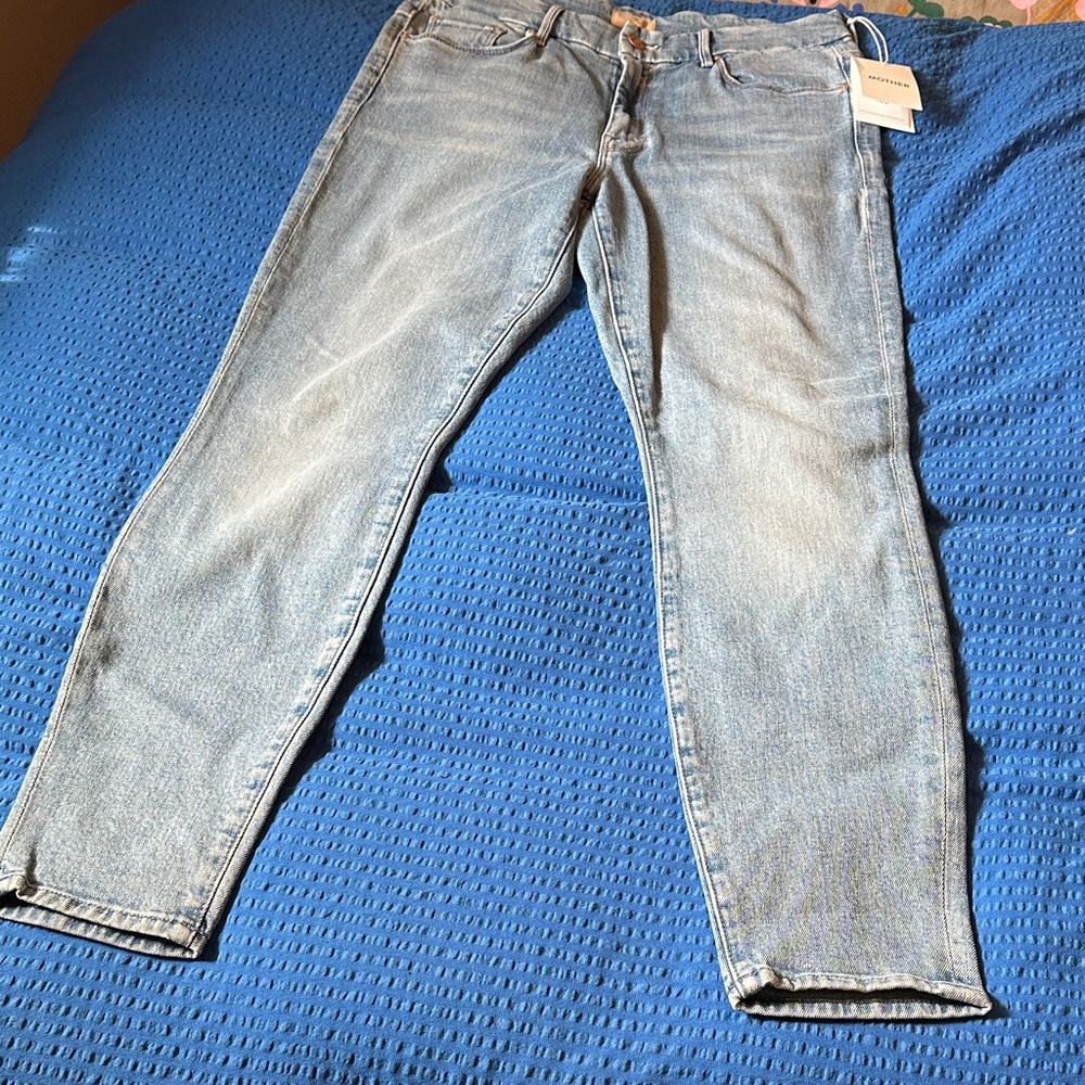 MOTHER Women's Light Blue Ankle Jeans